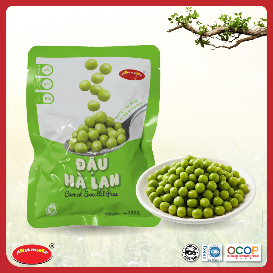 Đậu Hà Lan nguyên hạt ăn ngay hoặc chế biến Giữ trọn vị tươi ngon từ tự nhiên