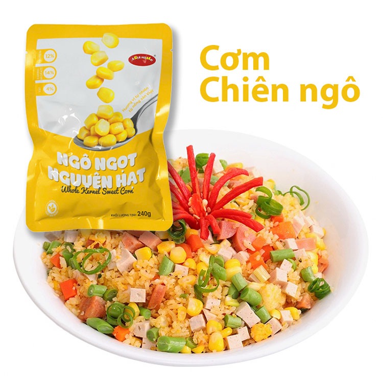 Hướng dẫn làm cơm chiên ngô ngọt thơm ngon, béo mặn tự nhiên cùng túi ngô ngọt ASIA HOME. Công thức đơn giản, healthy, dễ thực hiện tại nhà.