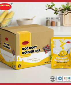 Thùng 24 gói ngô ngọt ASIA HOME tiện lợi, ngô nguyên hạt giữ trọn vị ngọt tự nhiên, dễ dùng trực tiếp hoặc chế biến nhanh, phù hợp cho bữa ăn healthy mỗi ngày
