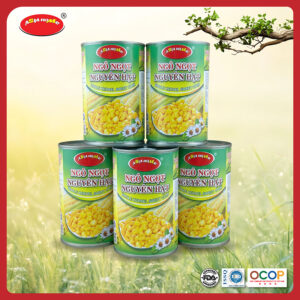 Ngô ngọt nguyên hạt lon 450g ASIA HOME tiện lợi, giữ trọn vị ngọt tự nhiên, hạt giòn đẹp, dùng ăn liền hoặc chế biến nhanh cho bữa ăn hiện đại và healthy.