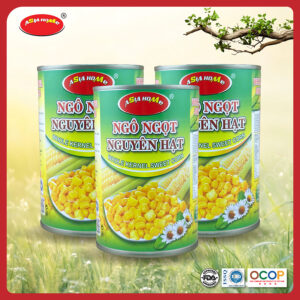 Ngô ngọt nguyên hạt lon 450g ASIA HOME tiện lợi, giữ trọn vị ngọt tự nhiên, hạt giòn đẹp, dùng ăn liền hoặc chế biến nhanh cho bữa ăn hiện đại và healthy.