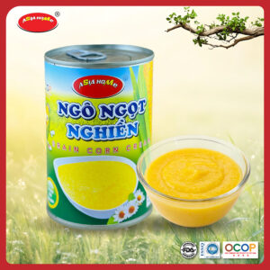 Ngô ngọt nguyên cám lon 450g ASIA HOME giữ trọn lớp cám giàu chất xơ, vị ngọt tự nhiên, tiện lợi ăn liền hoặc chế biến, phù hợp chế độ ăn lành mạnh.