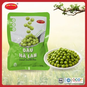 Thùng 24 gói đậu hà lan ASIA HOME tiện lợi, đậu nguyên hạt giữ vị ngọt tự nhiên, dễ dùng trực tiếp hoặc chế biến nhanh nhiều món ăn, phù hợp cho bữa ăn healthy hằng ngày của gia đình