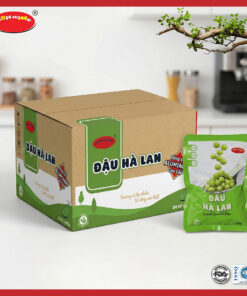 Thùng 24 gói đậu hà lan ASIA HOME tiện lợi, đậu nguyên hạt giữ vị ngọt tự nhiên, dễ dùng trực tiếp hoặc chế biến nhanh nhiều món ăn, phù hợp cho bữa ăn healthy hằng ngày của gia đình
