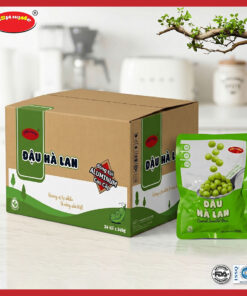 Thùng 24 gói đậu hà lan ASIA HOME tiện lợi, đậu nguyên hạt giữ vị ngọt tự nhiên, dễ dùng trực tiếp hoặc chế biến nhanh nhiều món ăn, phù hợp cho bữa ăn healthy hằng ngày của gia đình