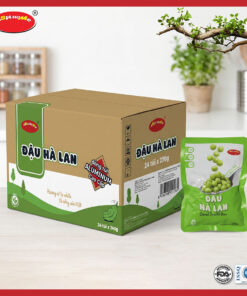 Thùng 24 gói đậu hà lan ASIA HOME tiện lợi, đậu nguyên hạt giữ vị ngọt tự nhiên, dễ dùng trực tiếp hoặc chế biến nhanh nhiều món ăn, phù hợp cho bữa ăn healthy hằng ngày của gia đình