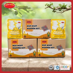 Thùng 24 gói ngô ngọt ASIA HOME tiện lợi, ngô nguyên hạt giữ trọn vị ngọt tự nhiên, dễ dùng trực tiếp hoặc chế biến nhanh, phù hợp cho bữa ăn healthy mỗi ngày