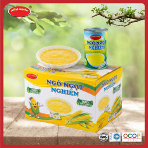 Thùng 24 lon ngô ngọt nghiền ASIA HOME 450g, giữ lớp cám tự nhiên, giàu chất xơ, tiện lợi dùng liền hoặc chế biến cho gia đình và bếp ăn.