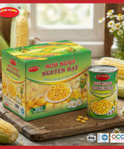 Thùng 24 lon ngô ngọt nguyên hạt ASIA HOME 450g, hạt ngô ngọt tự nhiên, tiện lợi dùng liền hoặc chế biến, phù hợp gia đình và bếp ăn kinh doanh.