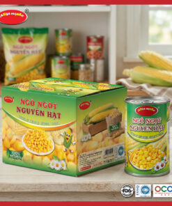 Thùng 24 lon ngô ngọt nguyên hạt ASIA HOME 450g, hạt ngô ngọt tự nhiên, tiện lợi dùng liền hoặc chế biến, phù hợp gia đình và bếp ăn kinh doanh.