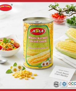 Ngô ngọt nguyên hạt ASIA 450g đóng hộp, hạt vàng giòn ngọt tự nhiên
