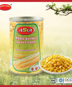 Ngô ngọt nguyên hạt ASIA 450g đóng hộp, hạt vàng giòn ngọt tự nhiên
