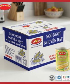Ngô ngọt nguyên hạt ASIA đóng hộp 450g hạt vàng giòn ngọt tự nhiên