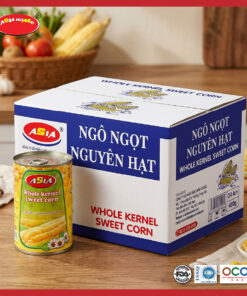 Ngô ngọt nguyên hạt ASIA đóng hộp 450g hạt vàng giòn ngọt tự nhiên